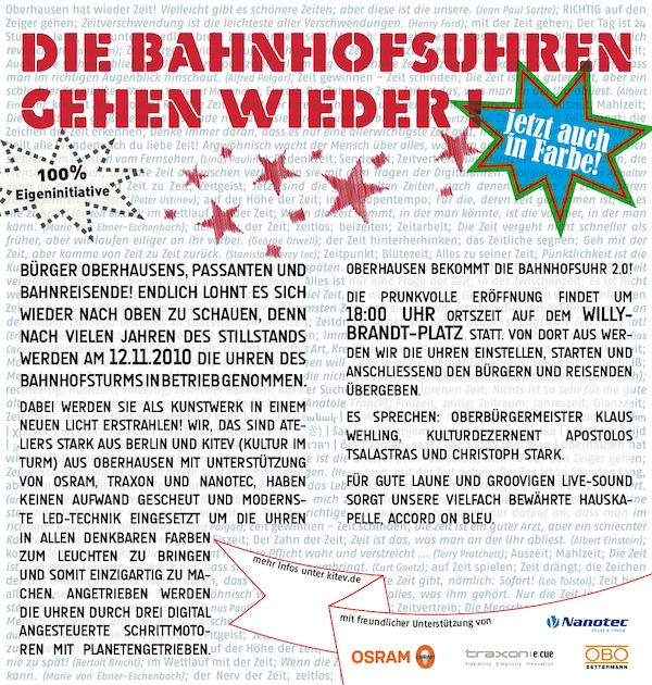 Bahnhofsuhrenvernissage Bahnhofsuhrenvernissage