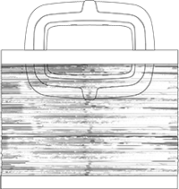 Zeichnung Glas-Skulptur